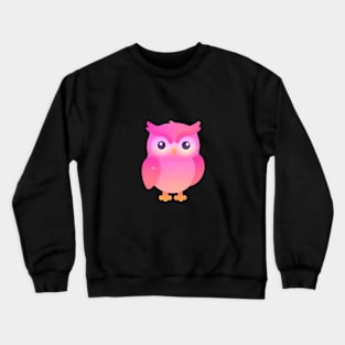 Cute Pink Owl with a Heart Tatoo Crewneck Sweatshirt